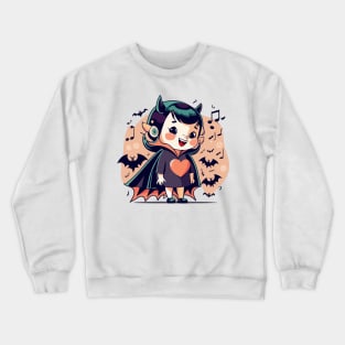 "Cute Baby Vampire Girl" design Crewneck Sweatshirt